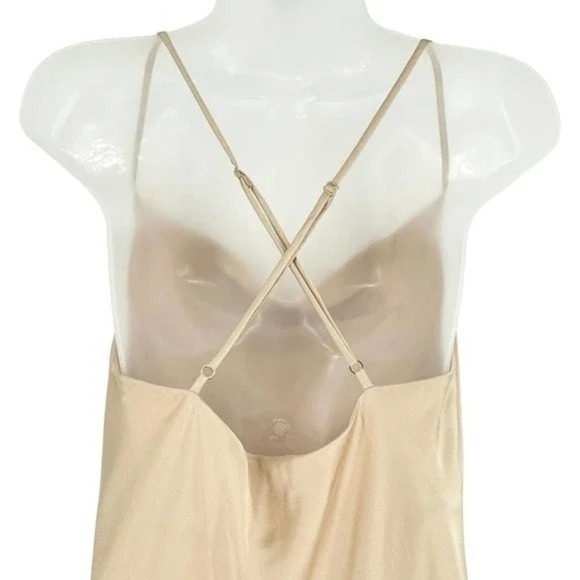 Show Me Your Mumu Verona Cowl Dress Champagne Luxe Satin S - Picture 6 of 6